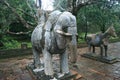 Elephant and Horse statue at the Royal tombs, Hue